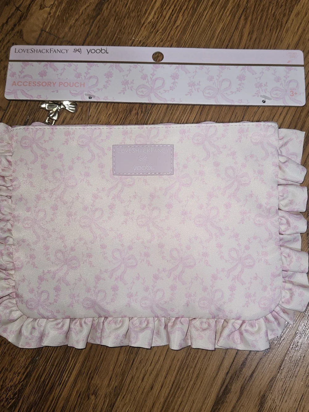 LoveShackFancy x Target-Yoobi Pink Couquette Bows Accessory Pouch